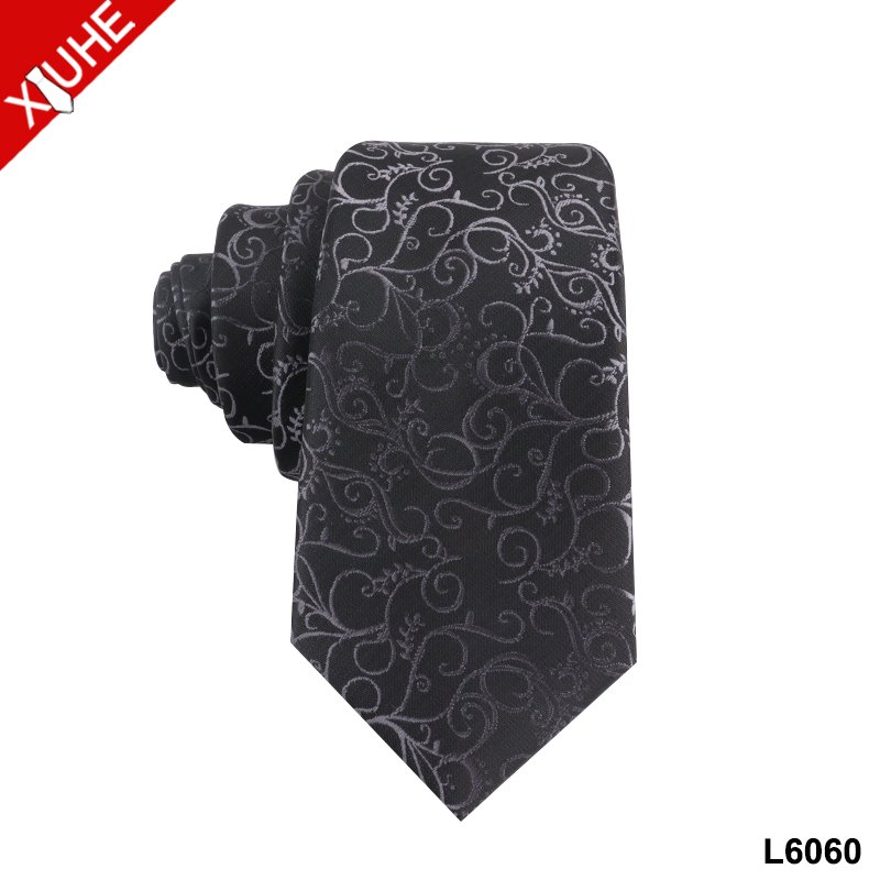 Wholesale Striped Tie Black Business Woven Necktie Wholesale Slim Mens Polyester Ties