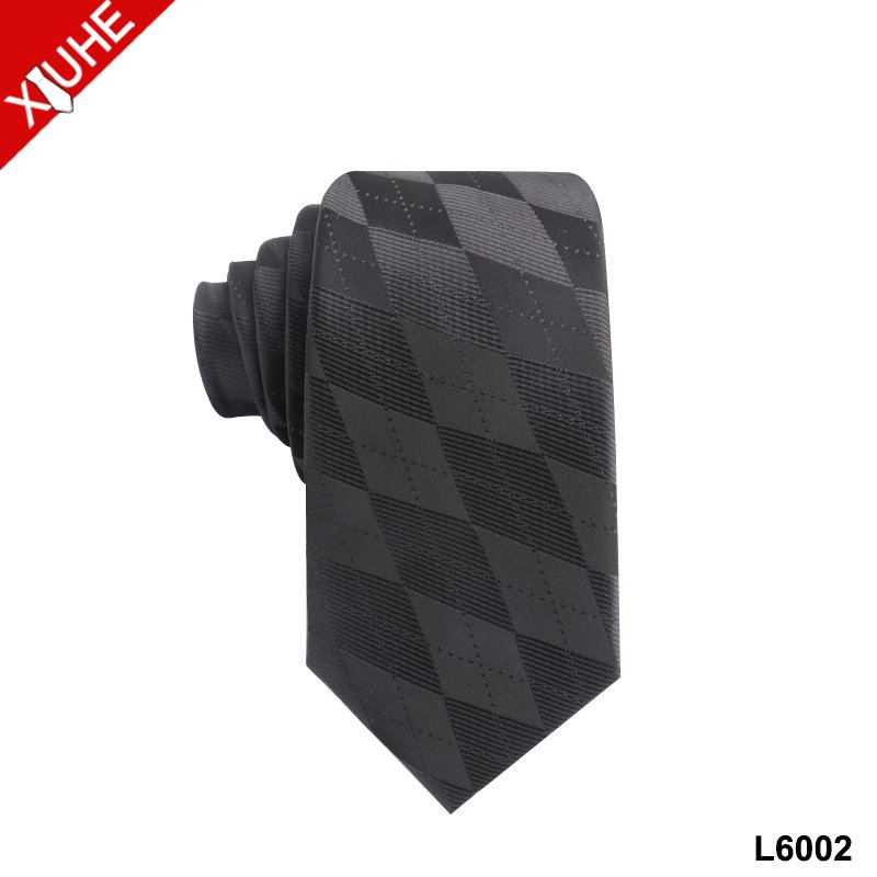 Wholesale Striped Tie Black Business Woven Necktie Wholesale Slim Mens Polyester Ties