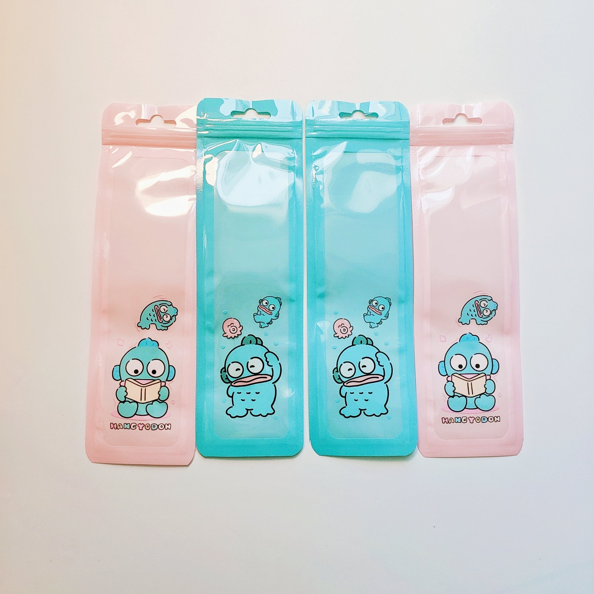 0 Hanton Animated Character Reusable Ziplock Mylar Packaging Plastic Bags Secure Feature Small Business Pens Hot Stamping