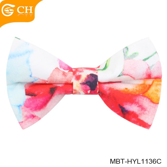 Custom Made Newest Fresh Style 100% Cotton Printed Bowtie Kids Bow Ties For Men