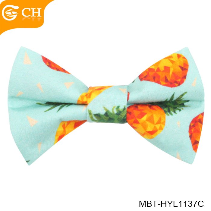 Custom Made Newest Fresh Style 100% Cotton Printed Bowtie Kids Bow Ties For Men