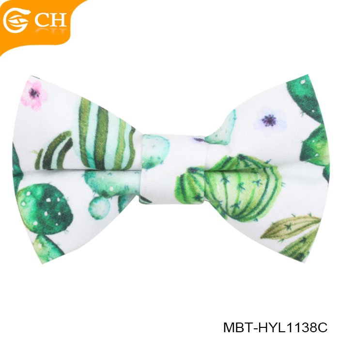 Custom Made Newest Fresh Style 100% Cotton Printed Bowtie Kids Bow Ties For Men