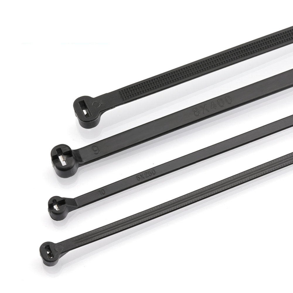 Wholesale of Black and White Nylon Ties for Foreign Trade 2.5 * 3.6 * 4.8 * 100 * 150 * 200 * 250 * 300 Cold Resistant Cable Tie