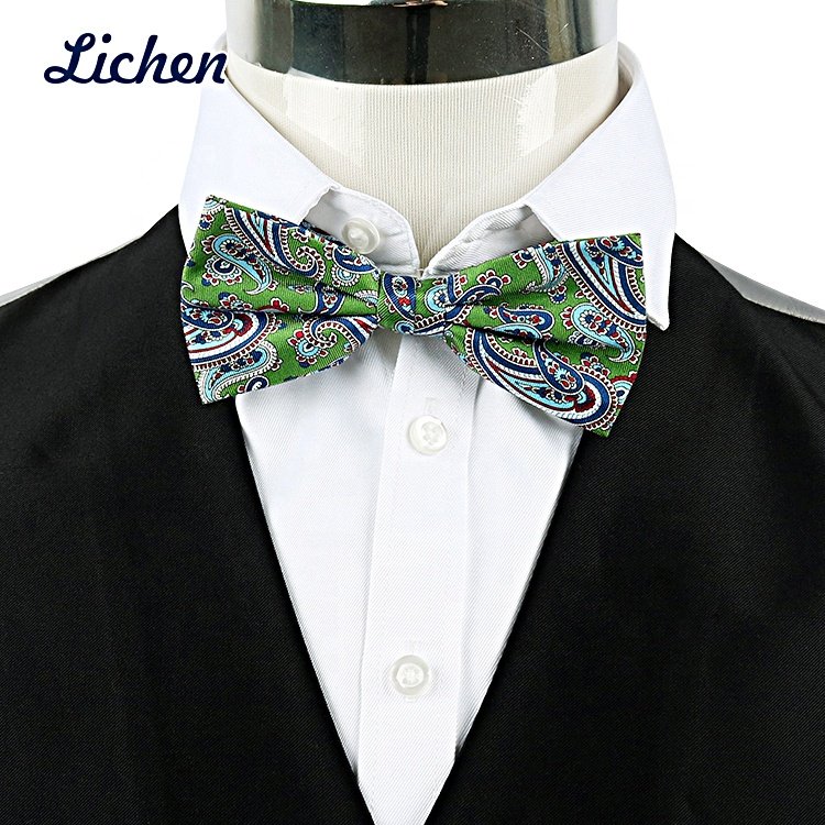 ODM/OEM Professional Wedding Collection Pure Silk Corbatas Hombre Custom Logo Ascot Tie Men's Neckties Bowtie Set