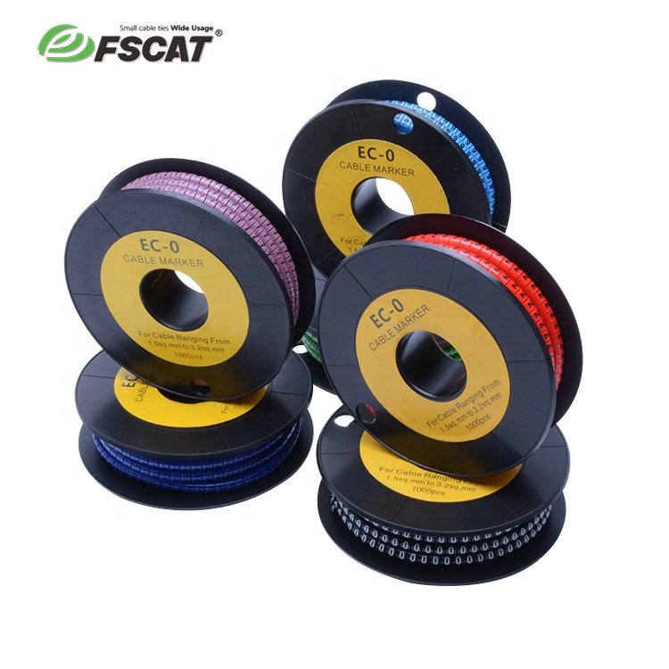 FSCAT Wiring Accessories Cable Tie Marker Tag Plastic Clip Cable Markers for UTP Cables