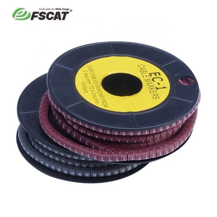 FSCAT Wiring Accessories Cable Tie Marker Tag Plastic Clip Cable Markers for UTP Cables