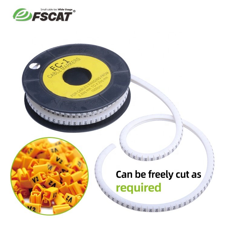 FSCAT Wiring Accessories Cable Tie Marker Tag Plastic Clip Cable Markers for UTP Cables
