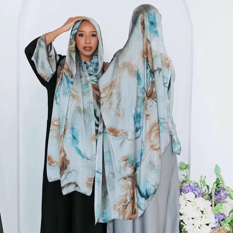 FRC printed tie dye chiffon hijab print silk hijab women scarf silk chiffon hijab scarf glitter shawl