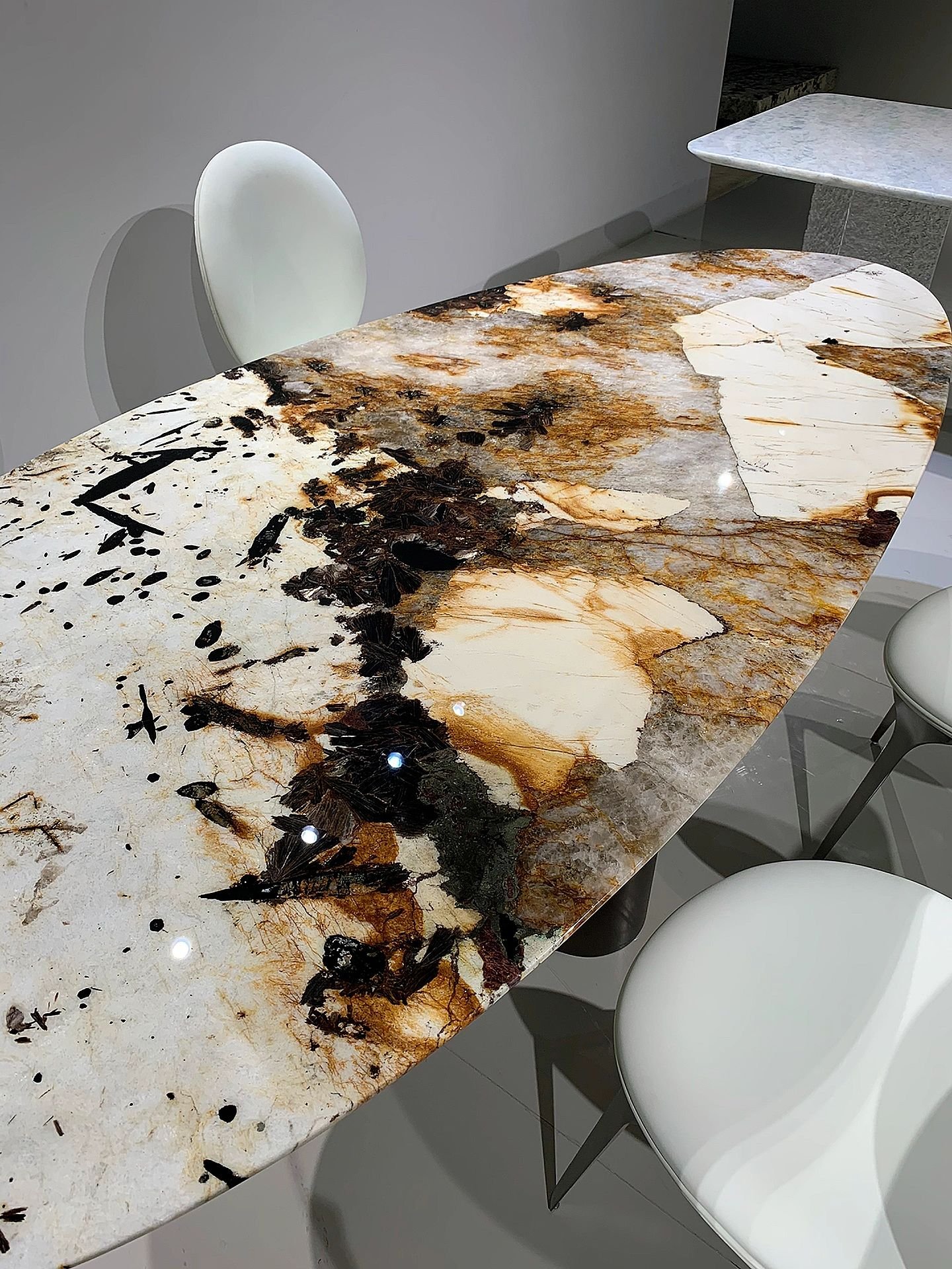 Marble Kitchen Oval Shape Counter Island Lunch Table Desk Bathroom Vanity Basin Living Room Wall Flooring Ties