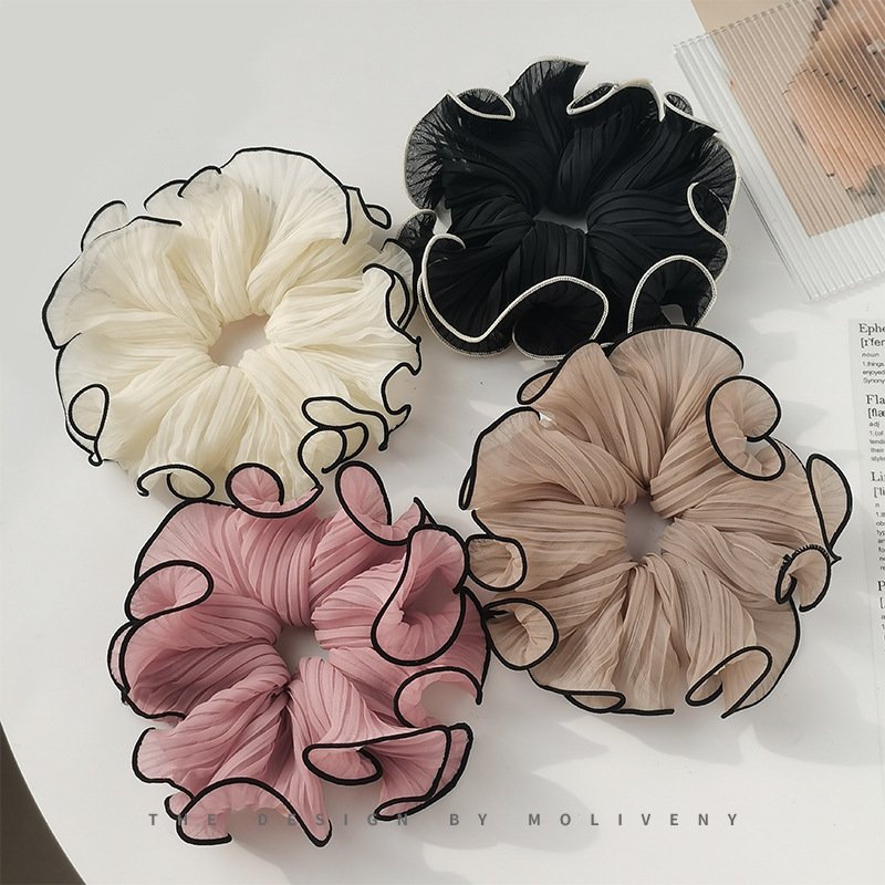 wholesale women girls Scrunchies with wrinkle Ropes Hair Ties Elastics Ponytail Holders Popular Hair Accessories