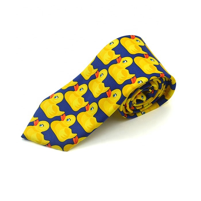 Custom Printed Logo New Design Men's Polyester Tie