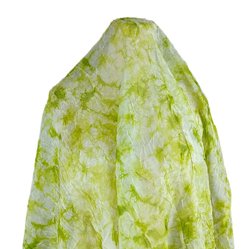Competitive Price Low MOQ 100% Polyester Super Soft Crushed Tie Dye Chiffon for Scarfs