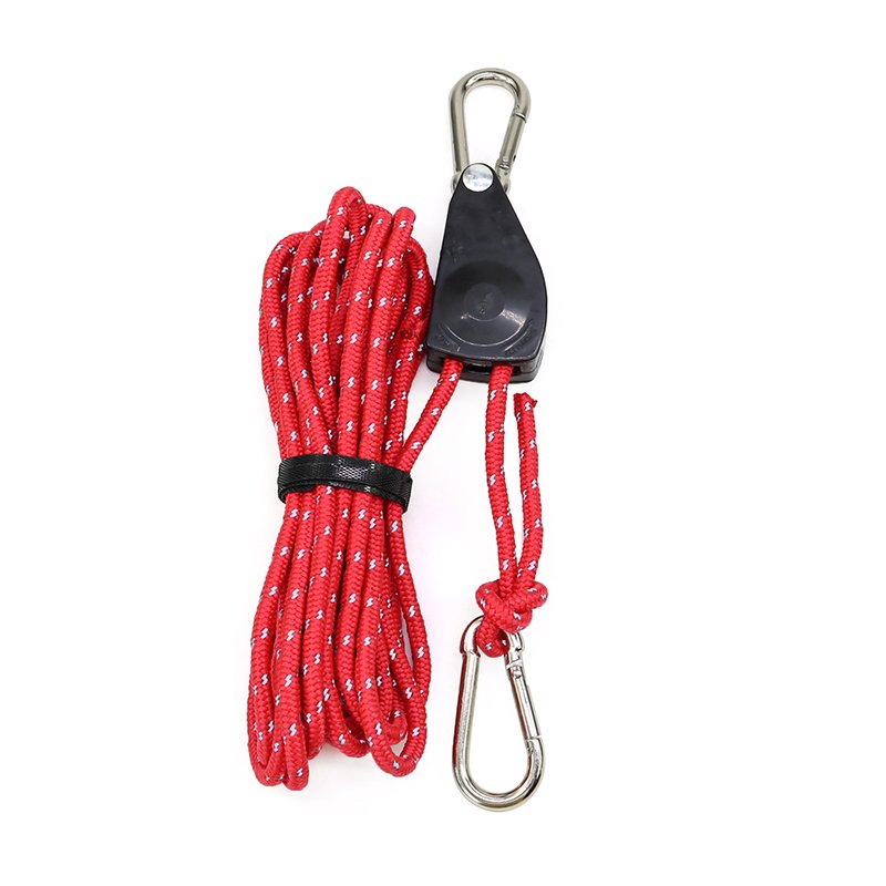 1/4 inch 150lbs reflective rope ratchet tie down for light duty