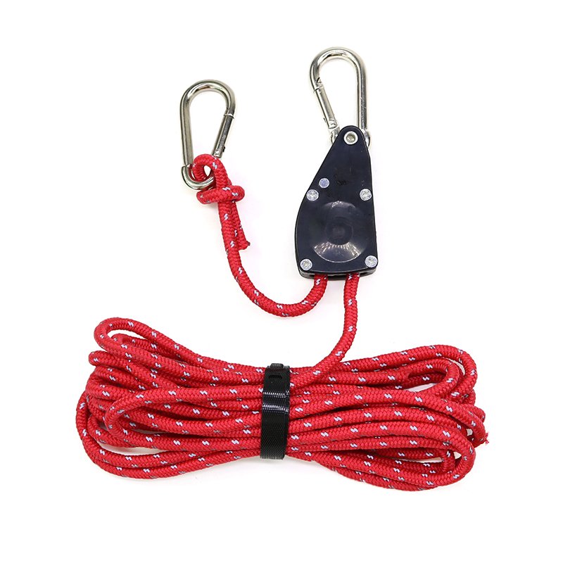 1/4 inch 150lbs reflective rope ratchet tie down for light duty