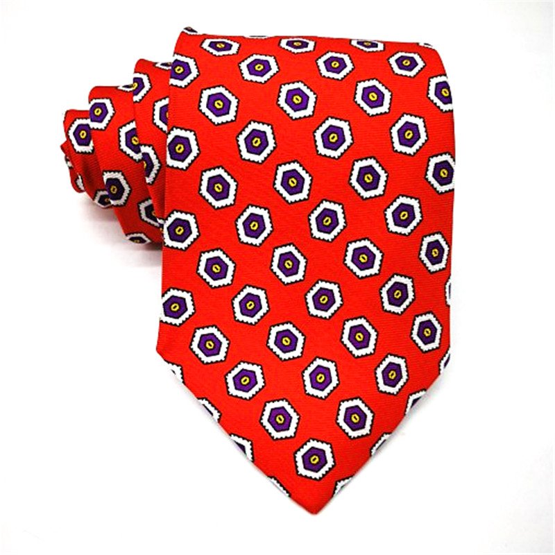 Wholesale Silk print Mens Necktie Colorful personalized neck tie