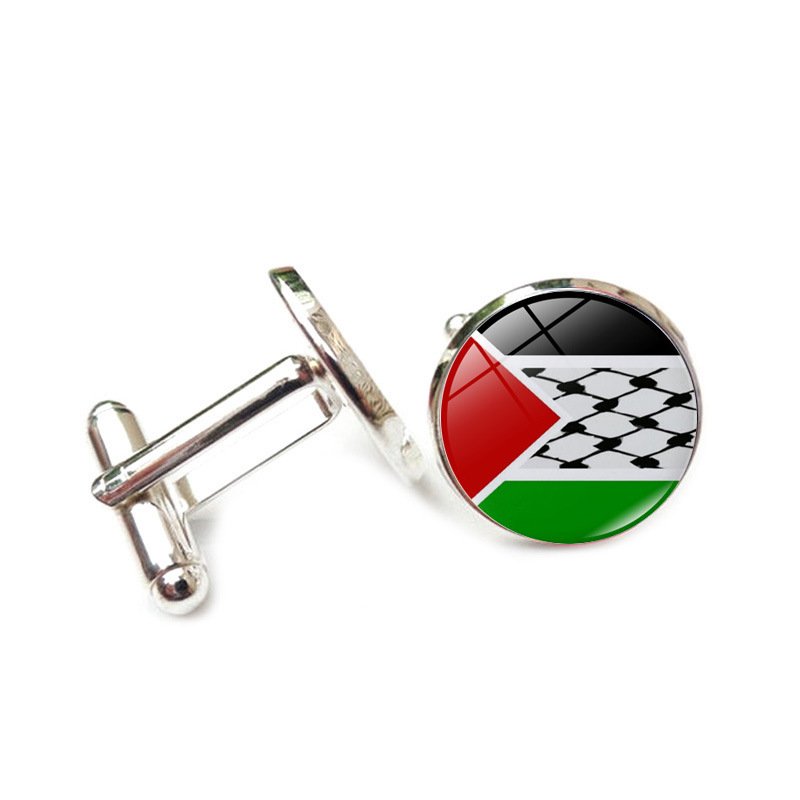 Wholesale palestine time gemstone cufflinks French shirt cuffs buttons Free Palestine jewelry For Men's Accessories