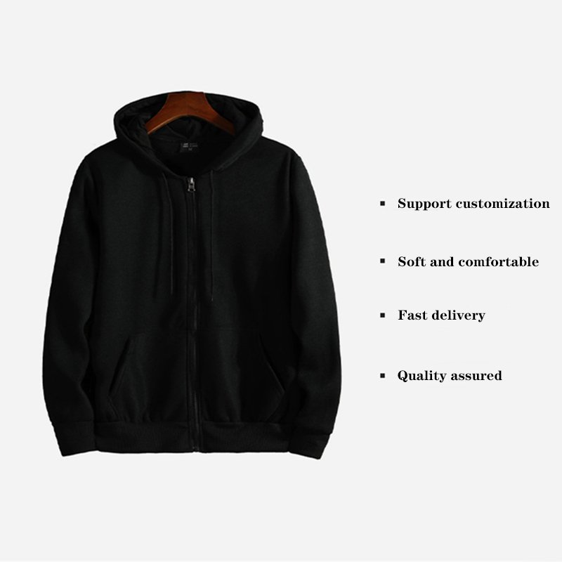 Custom Printed Sweatshirt Crewneck Plus Size Men's Women Blank 100% Polyester Sublimation Logo Puff Custom Hoodie Full Zip Up