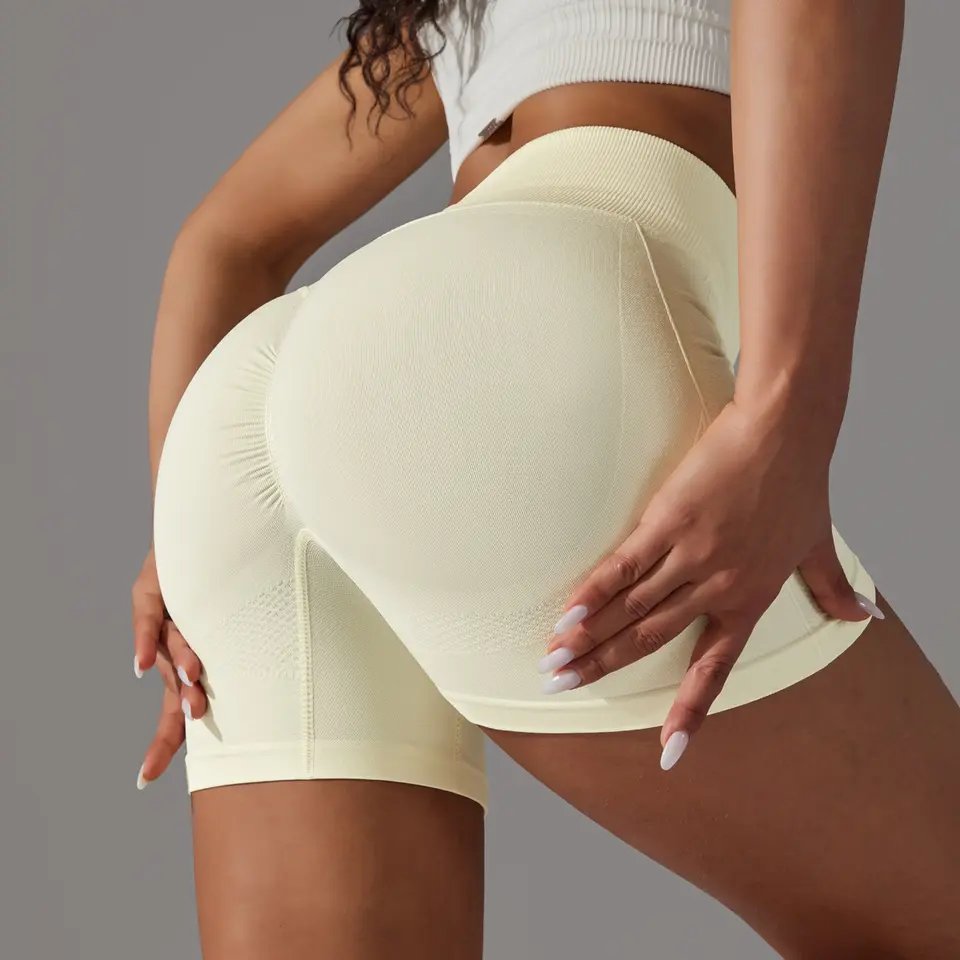 New Multiple color Seamless Women yoga Push Up Shorts High Waist Hip Lift Sexy Yoga bottoms Cycling scrunch butt fitness shorts