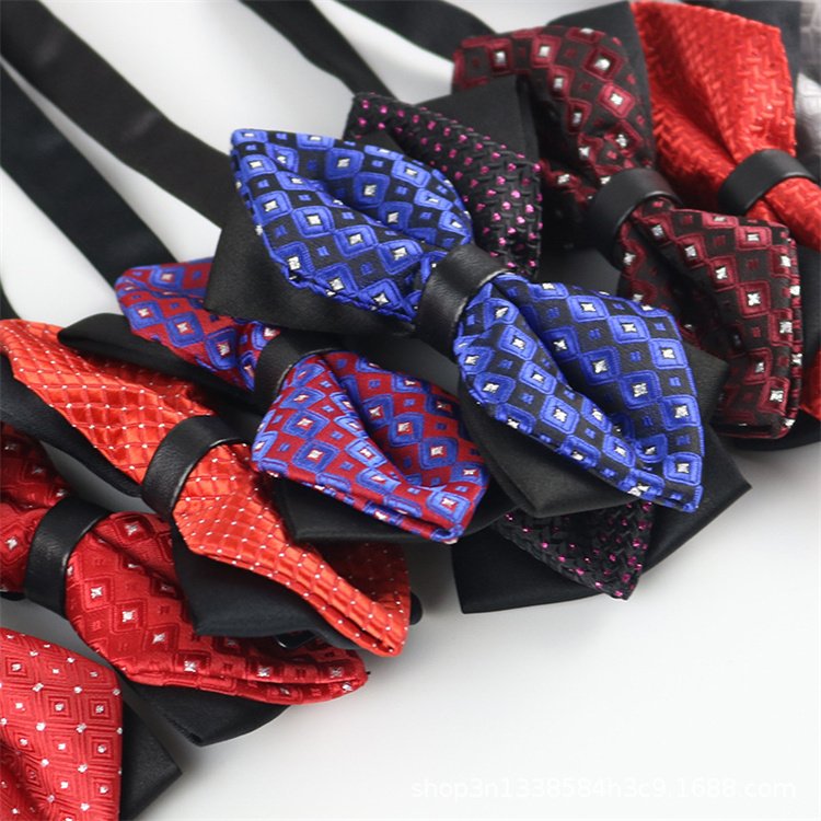 factory wholesale logo custom adjustable pre-tied party wedding banquet tuxedo formal events men's bow tie bowtie bow ties