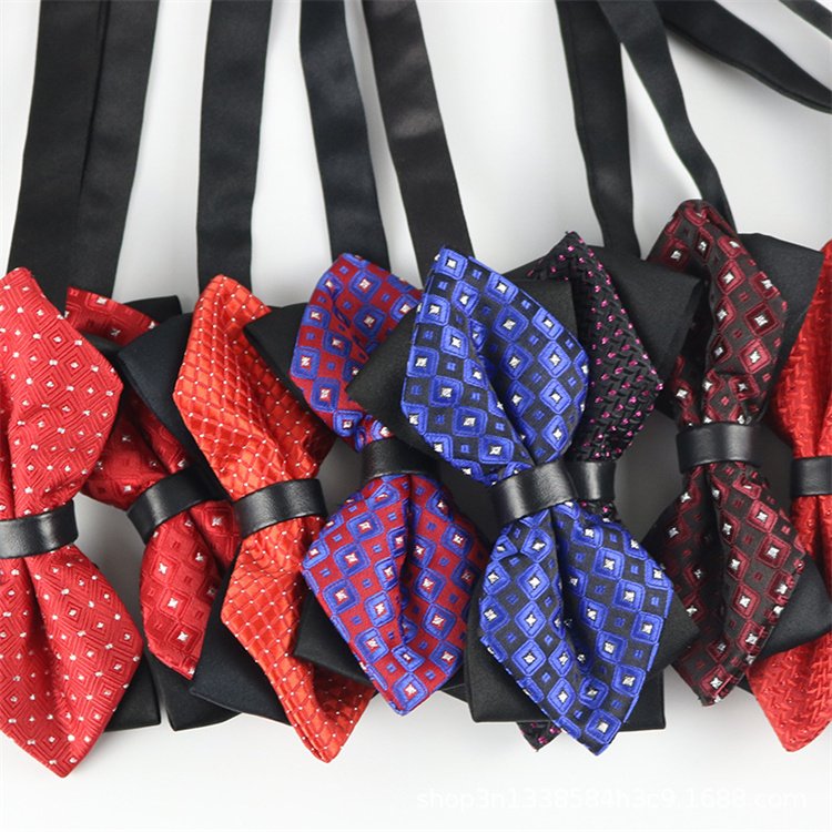 factory wholesale logo custom adjustable pre-tied party wedding banquet tuxedo formal events men's bow tie bowtie bow ties