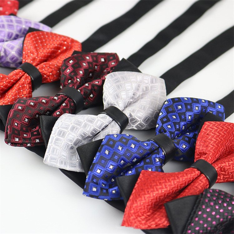 factory wholesale logo custom adjustable pre-tied party wedding banquet tuxedo formal events men's bow tie bowtie bow ties