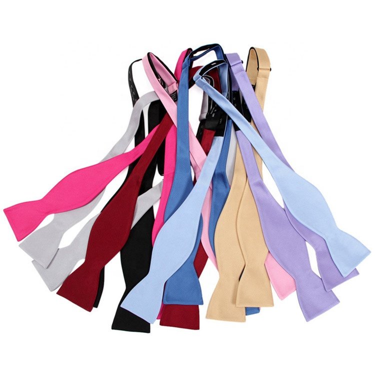 wholesale factory logo custom adjustable party tuxedo dress wedding banquet gifts working men's self tie bow tie bowtie bow ties