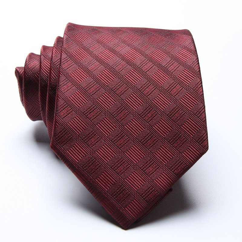 Top quality italian checked lattice red blue purple ties men neckties with 8cm