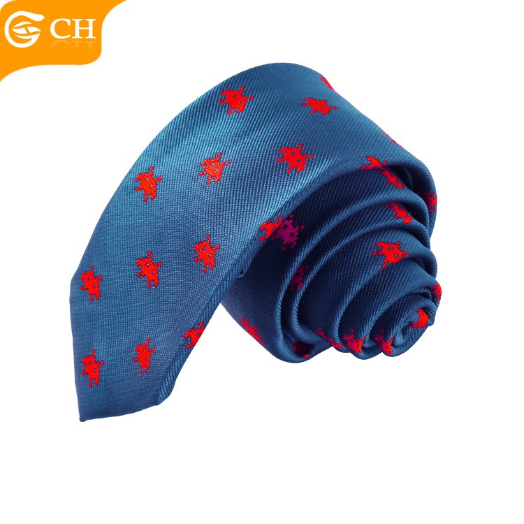 Good Quality New Cheap Designer Latest Animal Woven Neckties Elegant Animal Custom Import Polyester Logo Import Tie