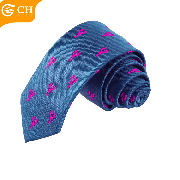 Good Quality New Cheap Designer Latest Animal Woven Neckties Elegant Animal Custom Import Polyester Logo Import Tie