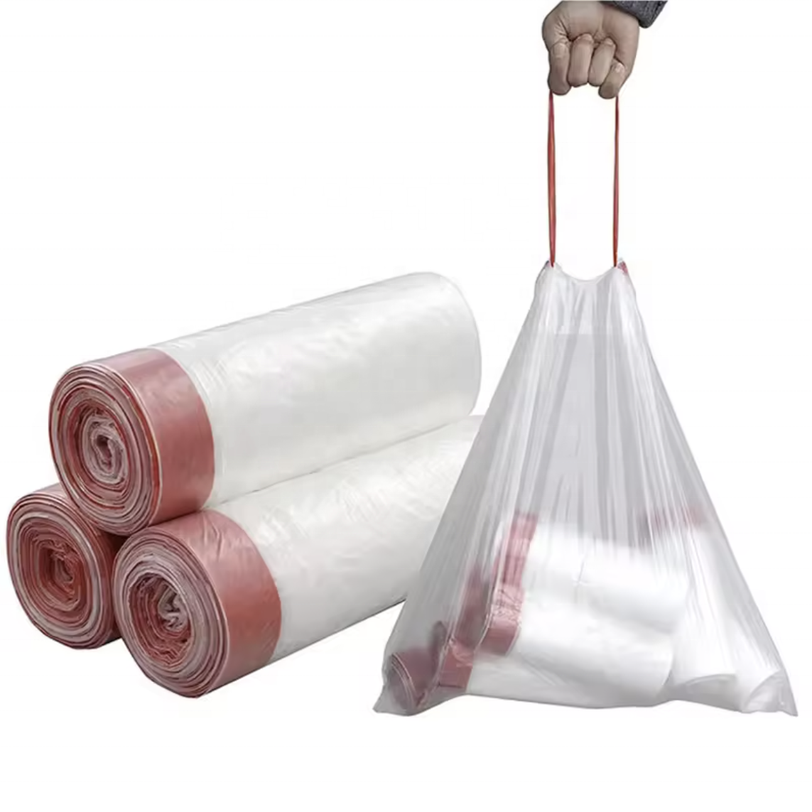 Support Customization 13 Gallon Lavender Lemon Scented Drawstring Interleaved Plastic Trash Bag With Tie Made In Vietnam Factory
