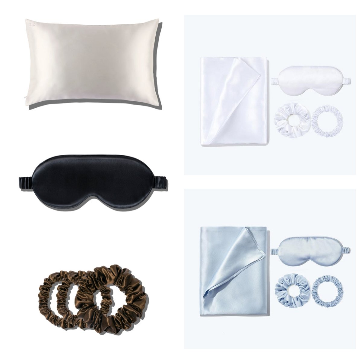 rts silk set silk scrunchies eyemask pillow cover case 100% 6A Mulberry silk pillowcase with gift box