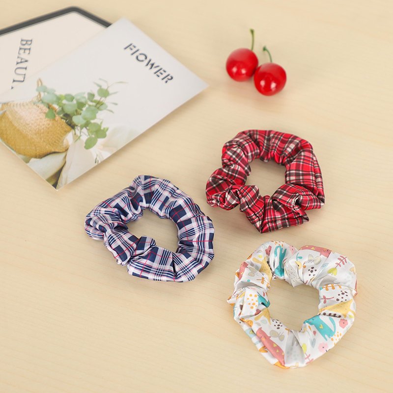 High Quality Custom Silk Scrunchies Oversized Satin Tie Dye Scrunchies customized logo women Scrunchie