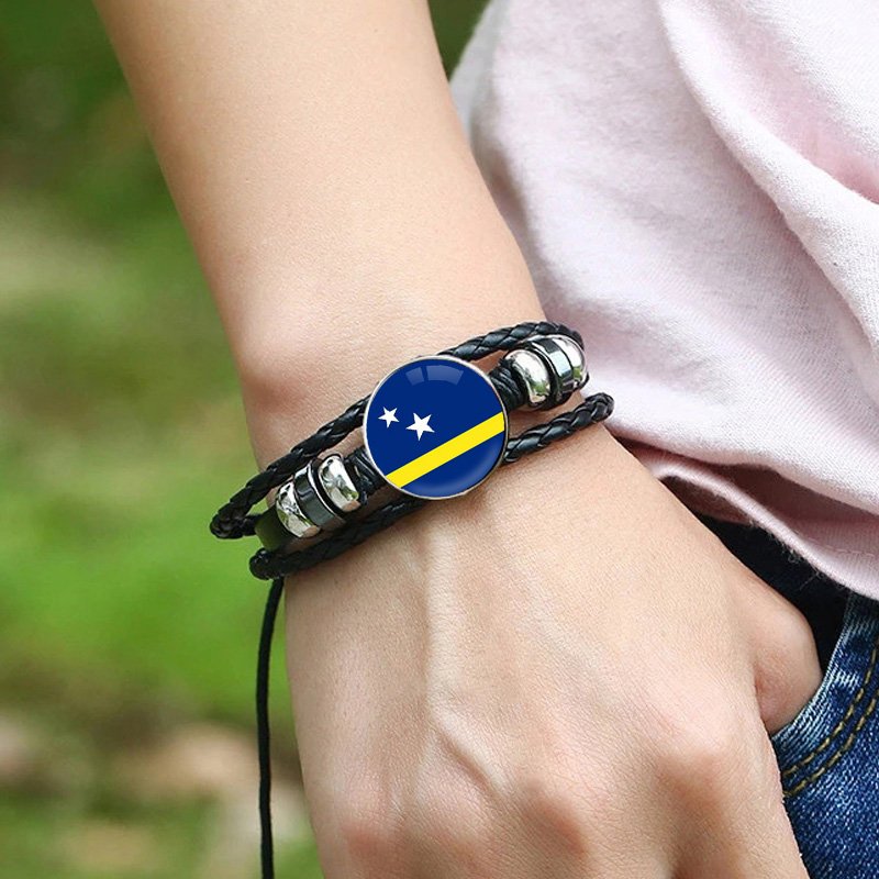 80 Models CulaCao Flag Map Tie Clip Lapel Pin Ring Brooch Cuff Link Necklace Bracelet Earrings Key Chain Curacao Jewelry Set