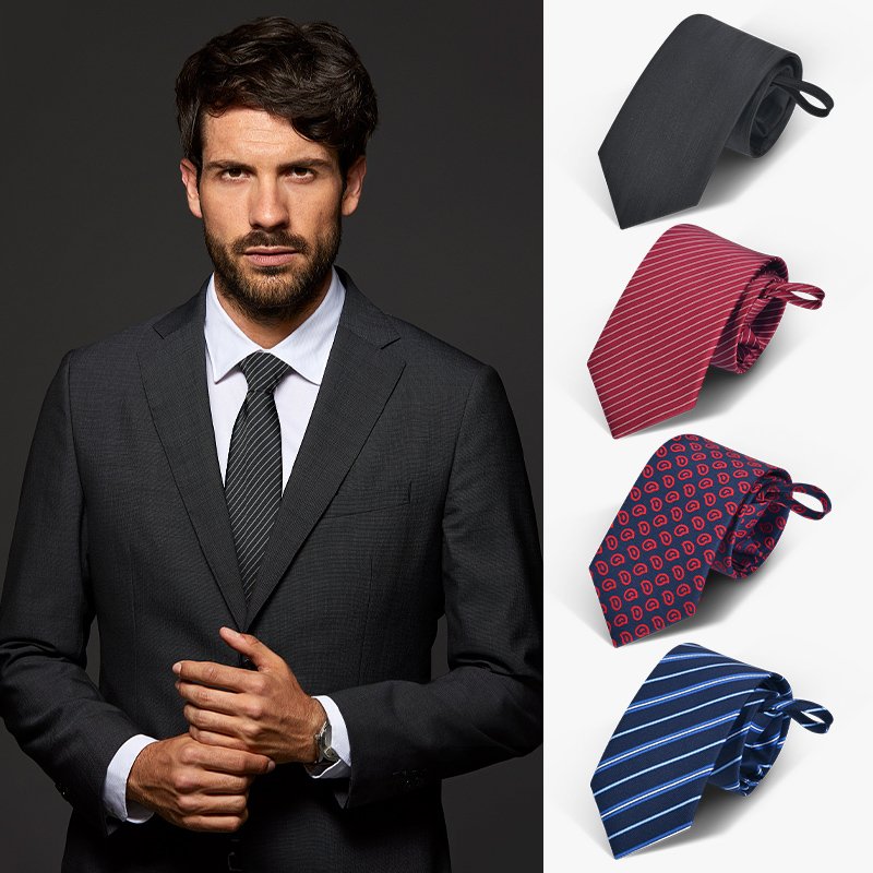 Supplier Neckties Wholesale Hot Selling Custom Design Navy Polyester Neck Tie
