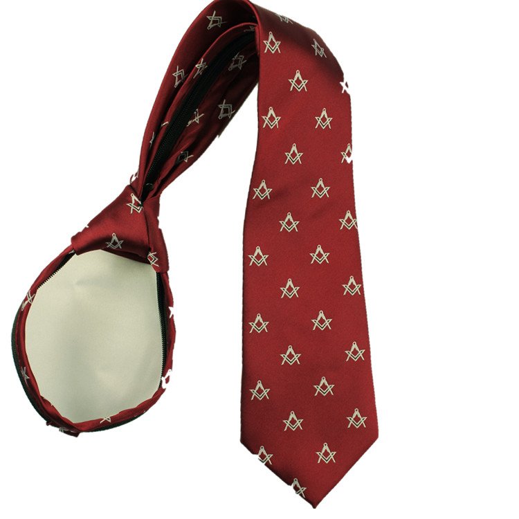 RunLin Factory Wholesale Luxury Handmade Polyester Woven Jacquard Fabric Custom Masonic Zip Tie