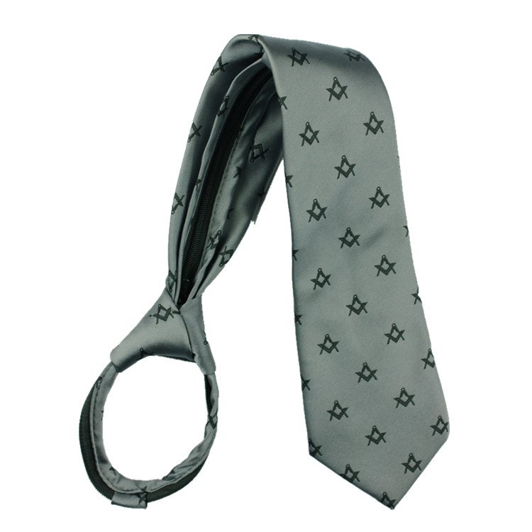 RunLin Factory Wholesale Luxury Handmade Polyester Woven Jacquard Fabric Custom Masonic Zip Tie