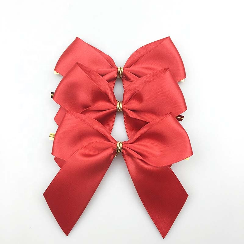 E-Magic Hot Sale grosgrain ribbon bows 196 Colors Polyester gift bows ribbon bows with twist tie for gift wrapping