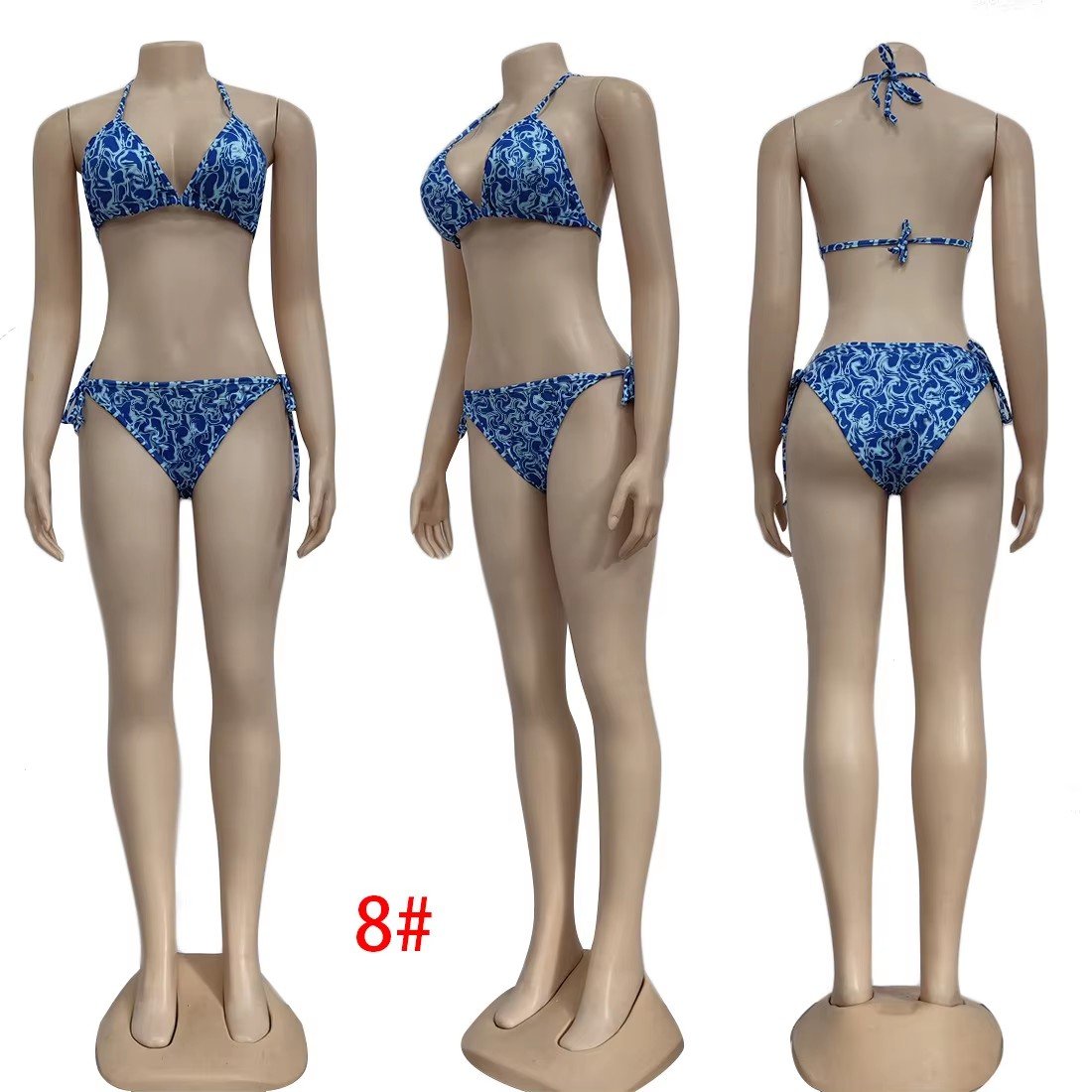 New arrival Women's new swimsuit two-piece halter strap cut out bikini With wholesale name brand clothing for women