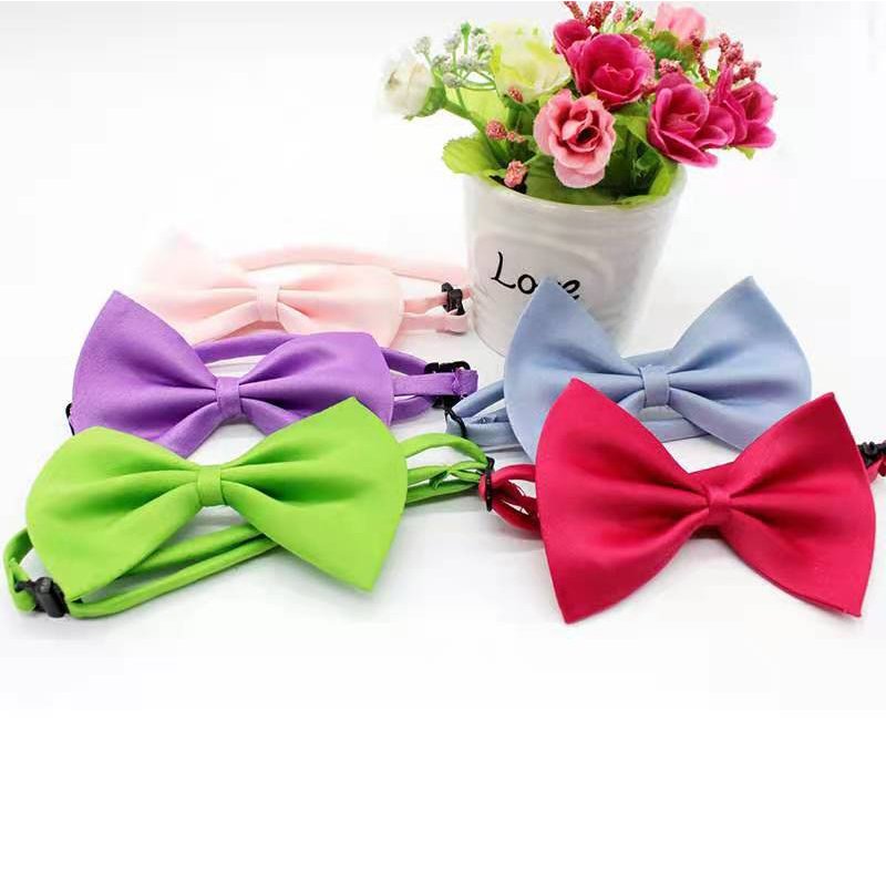Wholesale Dog Apparel And Accessories Stylish And Cute Polyester Yarn Dog Bow Collar Pet Bow Tie for Cat