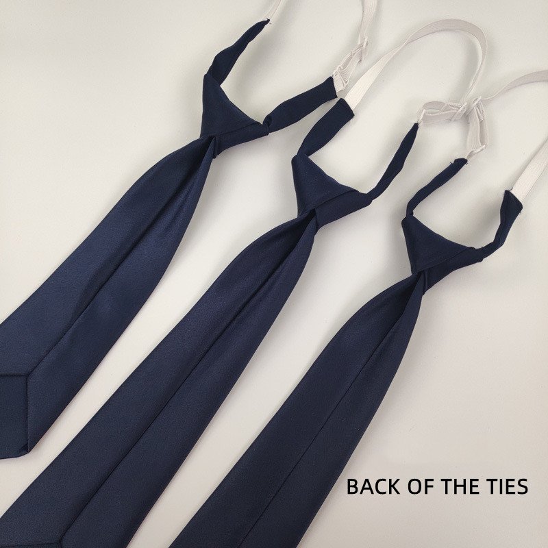 Wholesale Western Bows And Ties Neckties Solid Navy Color Pre-tied Adjustable Polyester Ties