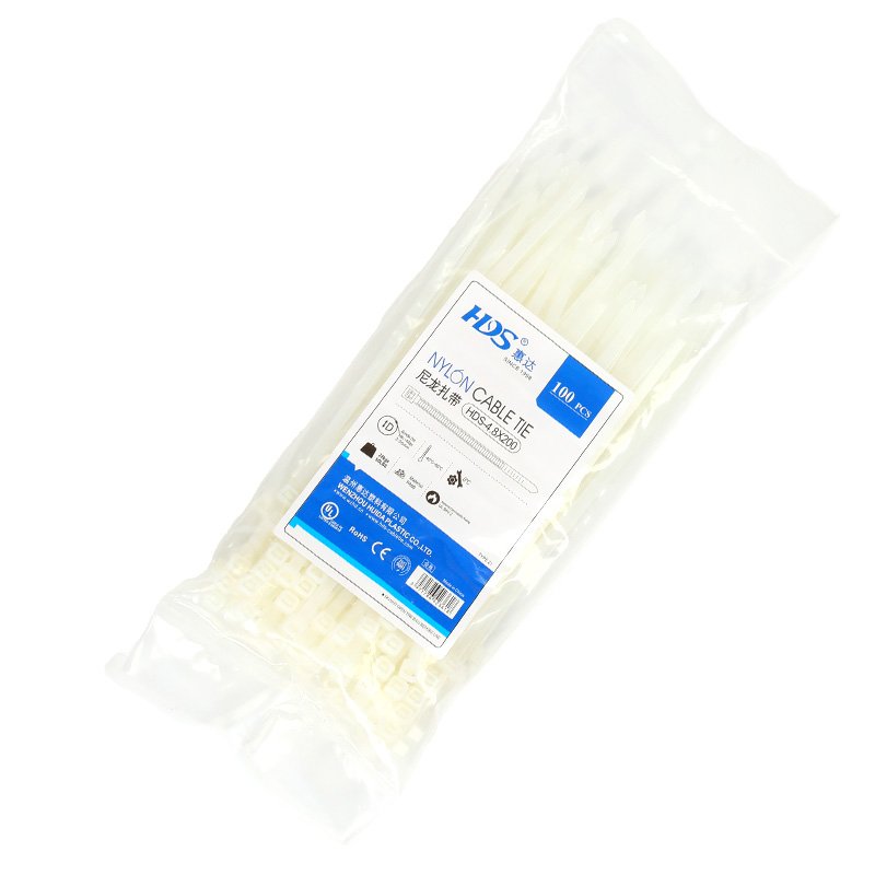 HDS UL nylon cable tie plastic manufacturer cable zip ties 200mm PA66 multifunctional color cable bundle tie