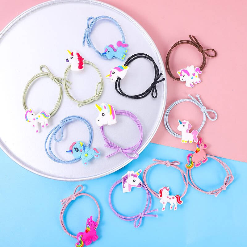 1kg sold by weight new wholesale bulk hair accessories colorful cartoon elastic scrunchies hair ties bands for kids baby girls