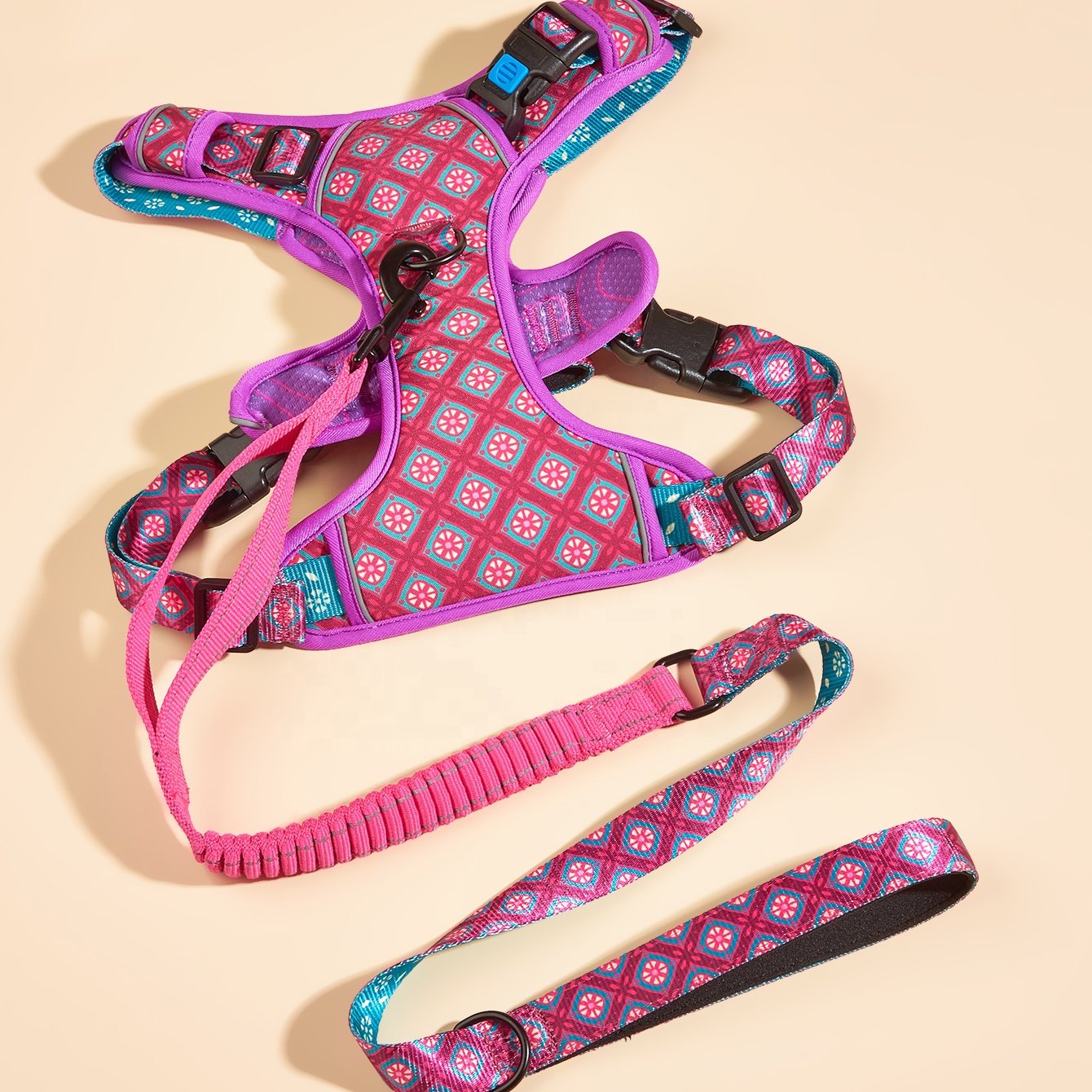 MIDEPET New Arrives Pet Product OEM/ODM Custom Adjustable Anti Escape No Pull Dog Harness And Heavy Duty Bungee Leash