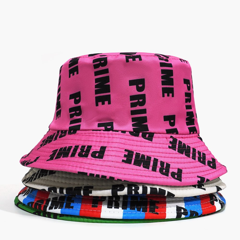 Wholesale Custom Fishermen Hat Fashion Hot Creative Beverage Bottle Printed Fishing Hat Celebrity Prime Letters Bucket Hat