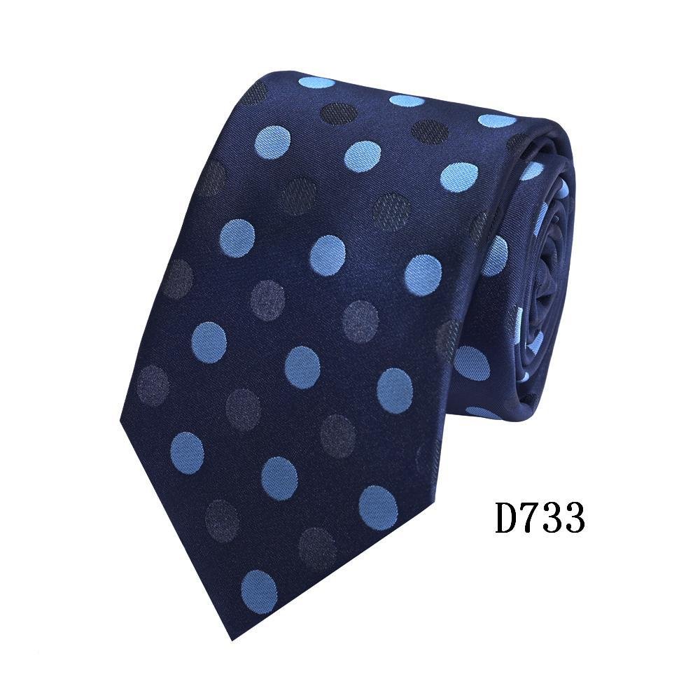 2024 New Pokar polka dot tie men's casual fashion polyester polka dot tie