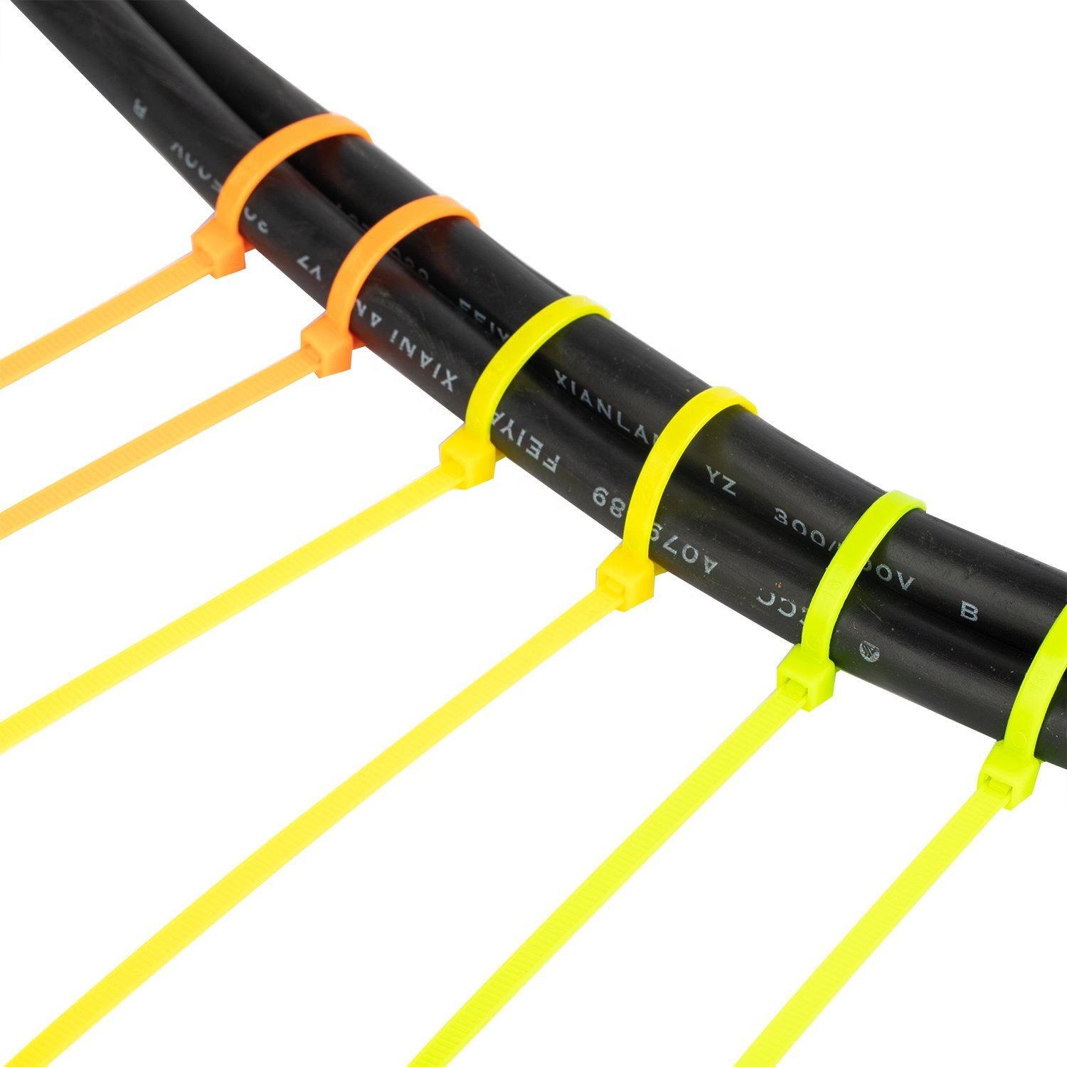 Wholesale Cheap Guaranteed Quality White black Nylon Plastic Label Marker Self Locking Tie Wraps Cable Tie flag zip tie PA66