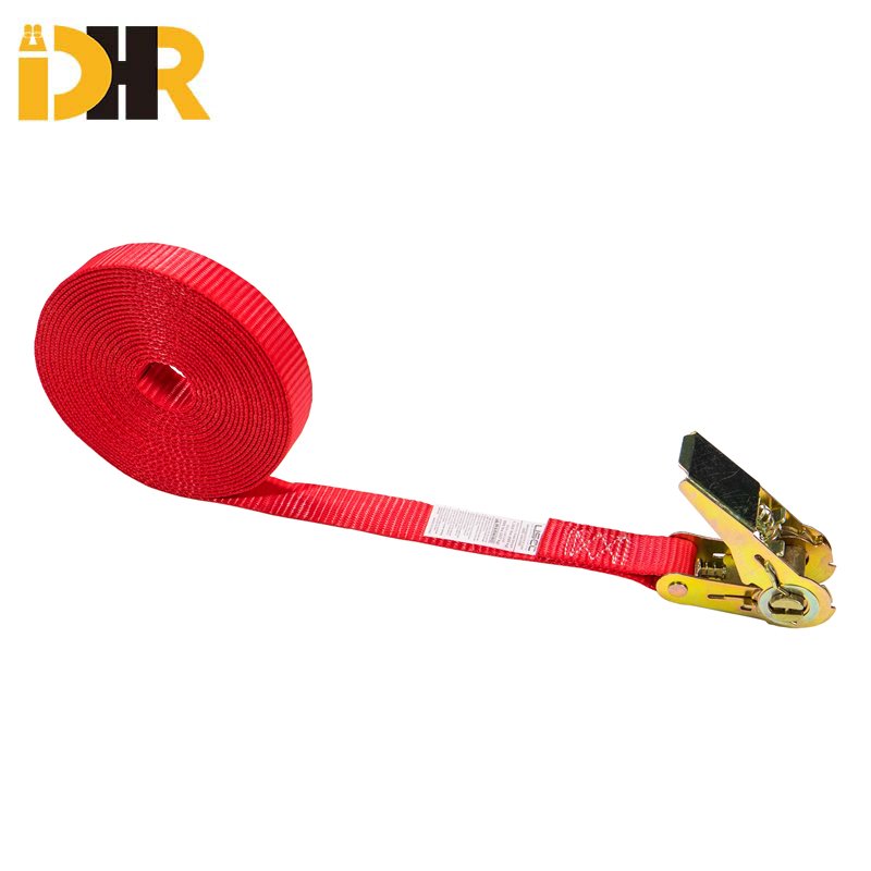 Factory Costom Polyester 1" 2 inch Black Endless Loop Ratchet Strap With Plastic Handle no Hook