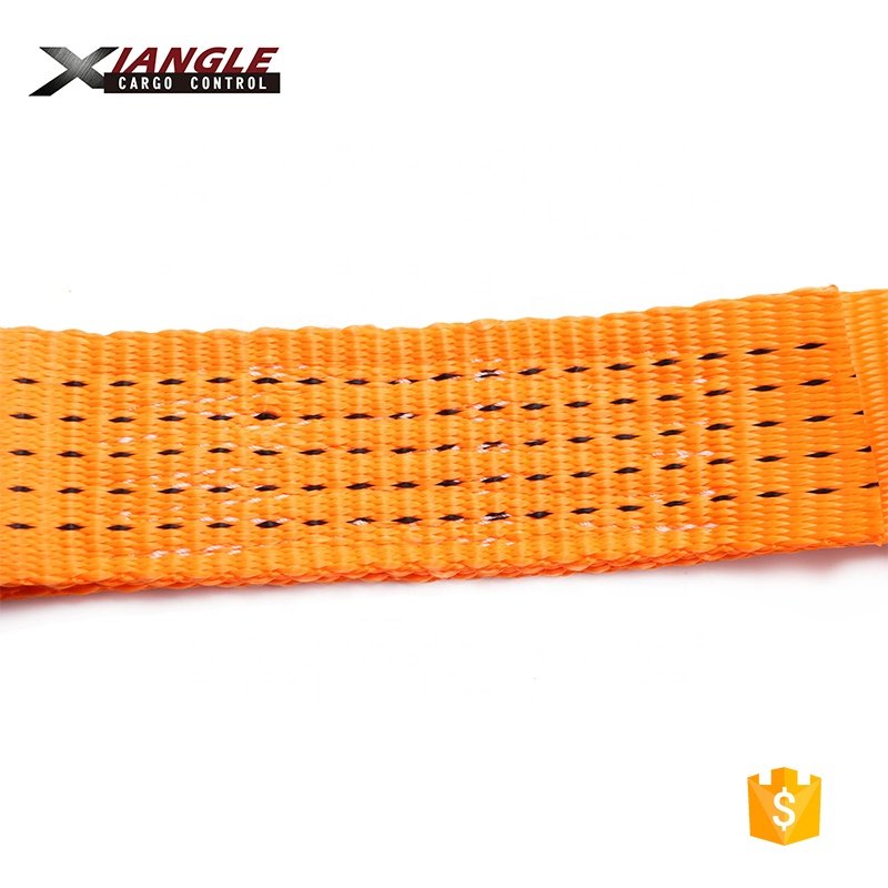 Heavy Duty 2 Inch 50mm 5000kgs Polyester Cargo Ratchet Tie Down Strap With Double J Hook Lashing Belt