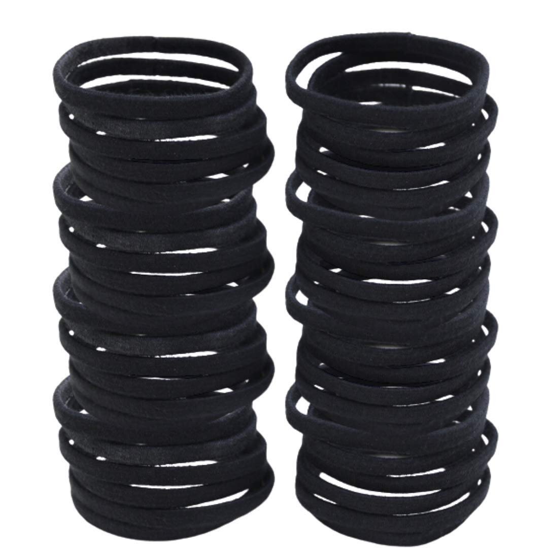 Wholesale packaging logo custom organic cotton hair rubber bands rope ties customize elastic hair band for women