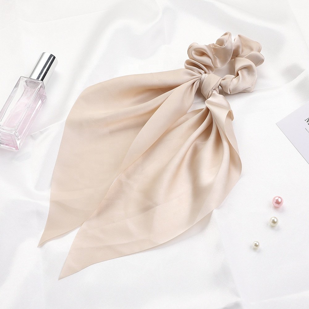 Factory Wholesale Knot Hair Tie For Women Silk Hair Accessories Casual Female Hair Scrunchies